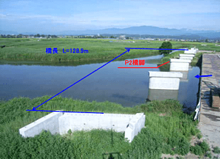福島潟広域河川改修（大規模） 豊橋下部Ｐ２（附帯）工事