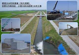 県営淡水防除事業(特大規模)安野川5期地区小里川排水路第14次工事